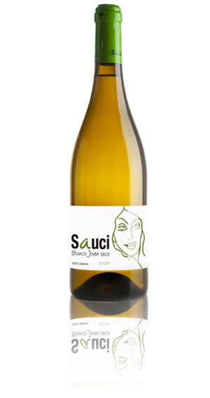 Vino Sauci Blanco Joven Seco zalema de Huelva